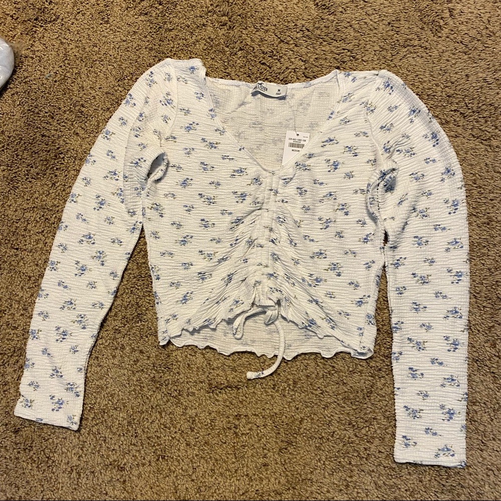 WHITE TEXTURED CINCH BABY TEE